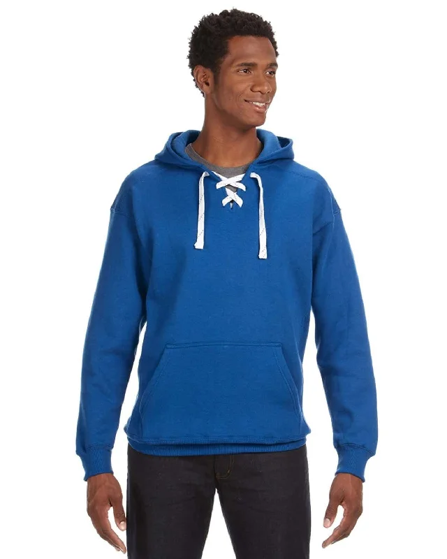 Buy Now J America Adult Sport Lace Hooded Sweatshirt | Royal