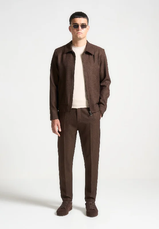 Weekend Deals You Can't Resist Tailored Harrington Jacket - Brown