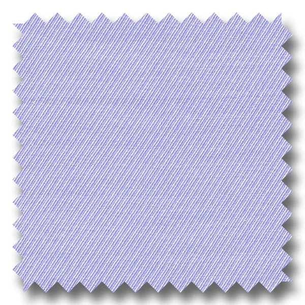 Deep Discounts Blue Solid 200 2Ply Twill - Custom Dress Shirt