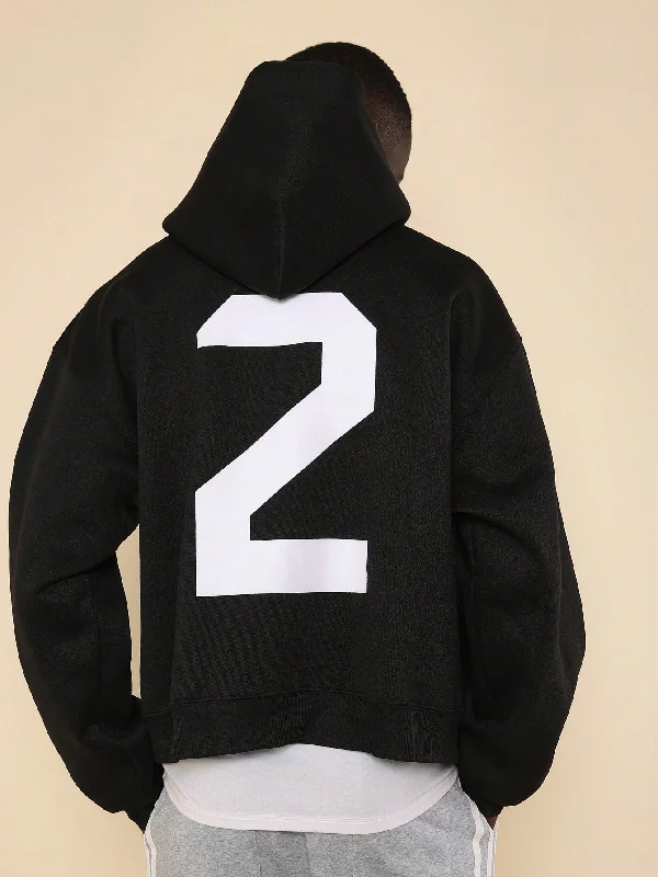 Crazy Deals Regular Fit Overhead Hoodie With Back Number Graphic Print