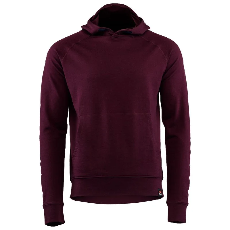 Deal Zone Mens Merino 260 Lounge Hoodie (Wine/Navy)