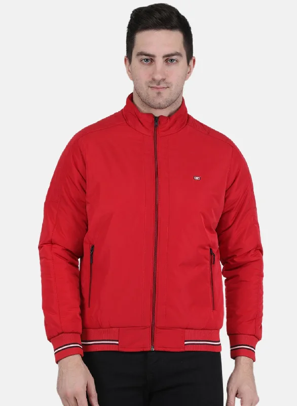Midnight Madness Men Red Solid Jacket
