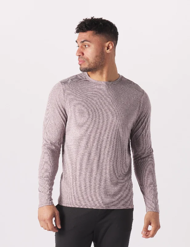 Big Savings Salton Long Sleeve: Berry Wine / White Stripe