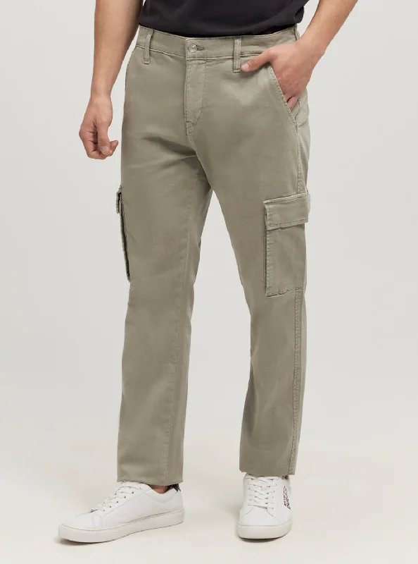 Weekend Steals Await Khaki Sateen Coated Cargo Pants