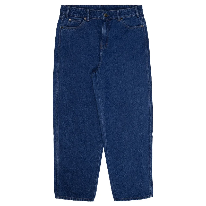 Quick Deals Dickies - 5 Pocket Baggy Work Jeans Stone Washed Indigo
