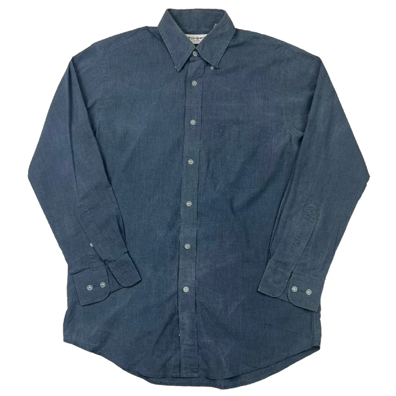 Bargain Alert Yves Saint Laurent Navy Blue Long Sleeve Shirt