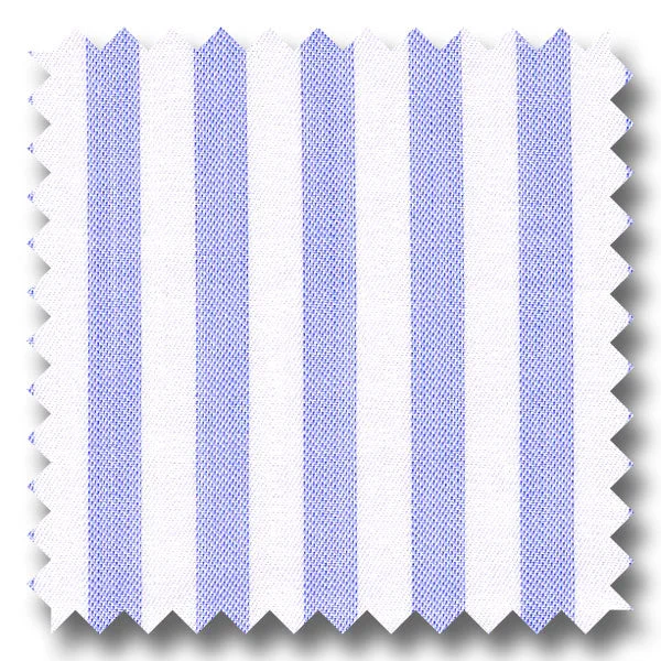 Unbeatable Prices Light Blue Stripe 200 2Ply Broadcloth - Custom Dress Shirt