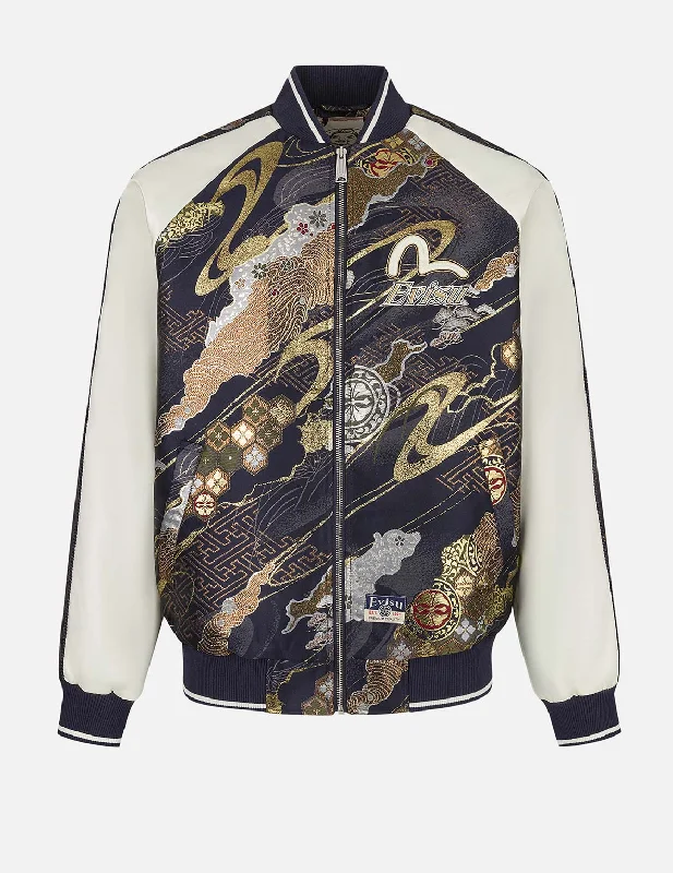 Price Reduction Kamon Brocade Appliqué Regular Fit Souvenior Jacket