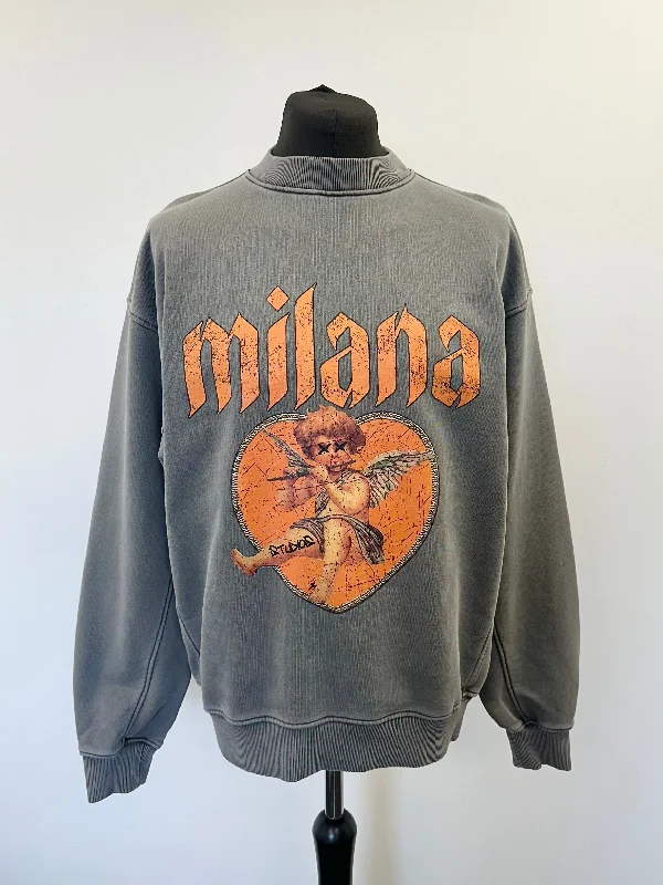 Weekend Bargains to Savor Washed Charcoal Cherub Sweatshirt.
