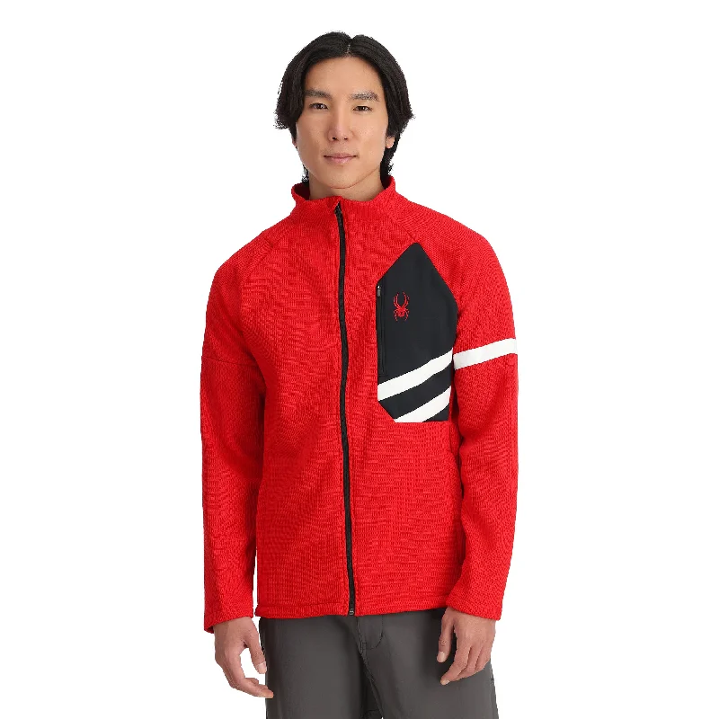 Weekend Sale: Don't Miss Out Mens Wengen Bandit Full Zip - Spyder Red