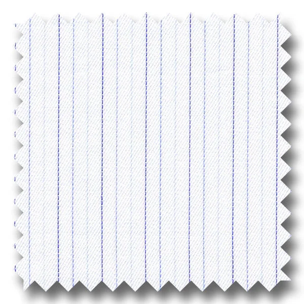 Final Clearance Light Blue and Navy Stripe 200 2Ply Broadcloth - Custom Dress Shirt Final Clearance Light Blue and Navy Stripe 200 2Ply Broadcloth - Custom Dress Shirt