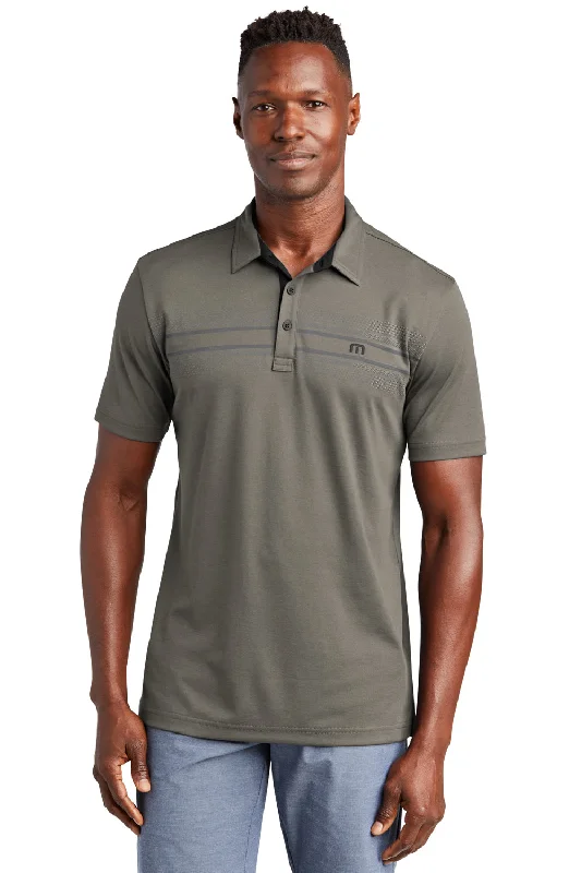 Pay Less TravisMathew Mens Monterey Wrinkle Resistant Chest Stripe Short Sleeve Polo Shirt - Quiet Shade Grey Pay Less TravisMathew Mens Monterey Wrinkle Resistant Chest Stripe Short Sleeve Polo Shirt - Quiet Shade Grey