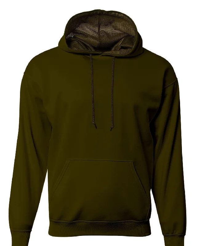 Value Deals A4 Men's Sprint Tech Fleece Hooded Sweatshirt | Military Green