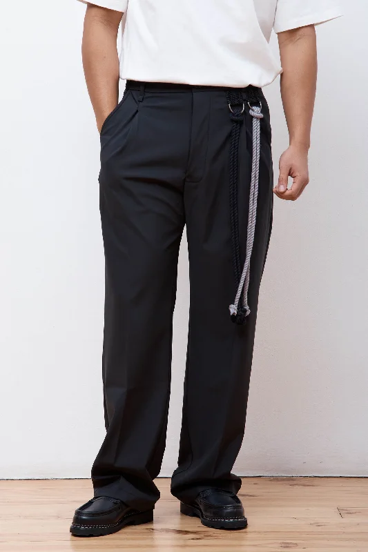 Final Clearance Loose Pleated Pant Black