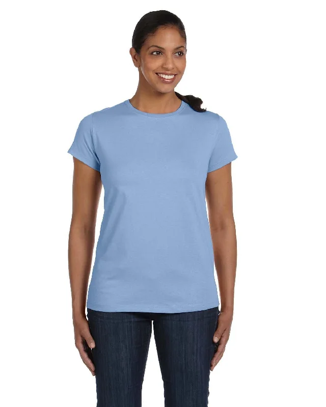 Can't Miss Hanes Ladies ComfortSoft Cotton T-Shirt | Light Blue