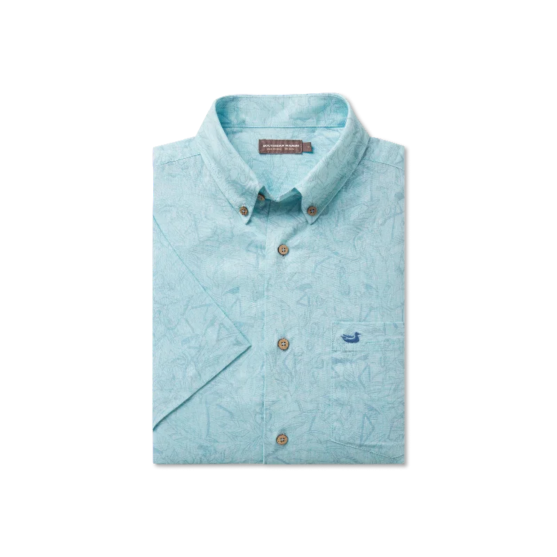 Warehouse Sale Island Linen Shirt - Flamingos