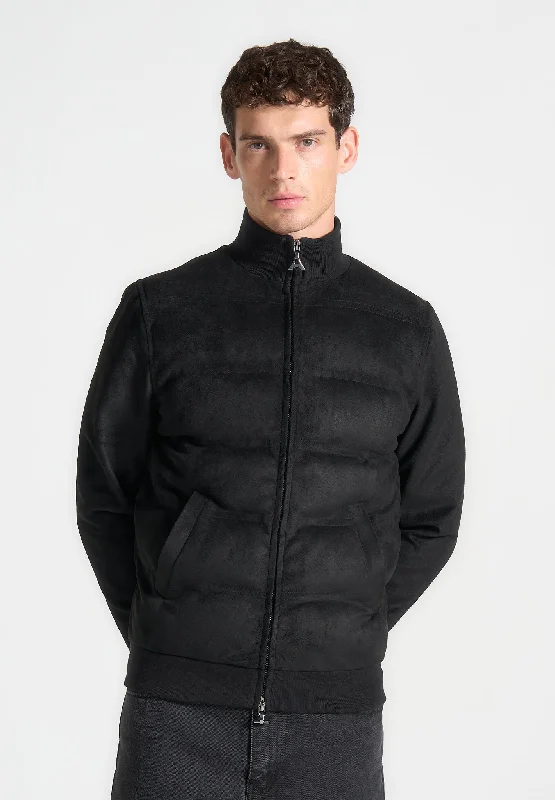 Weekend Offers That Thrill Suede Padded Jacket - Black