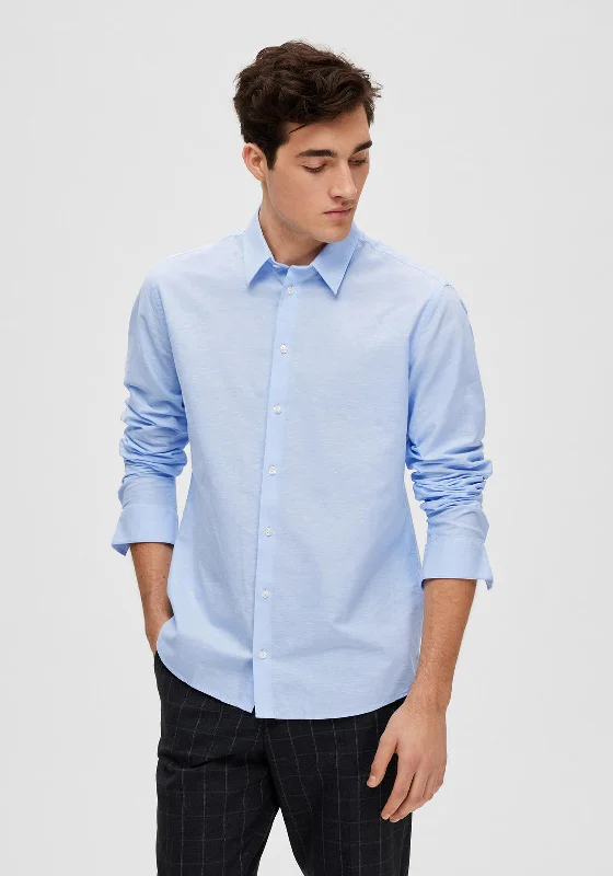 Fantastic Deals Selected Homme Classic Linen Shirt, Cashmere Blue