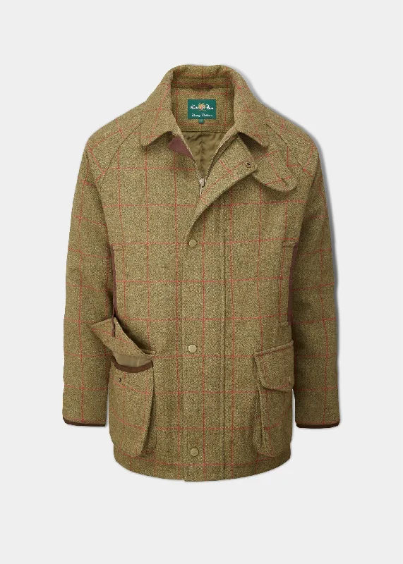Instant Savings Combrook Men's Waterproof Tweed Coat In Sage - Regular Fit