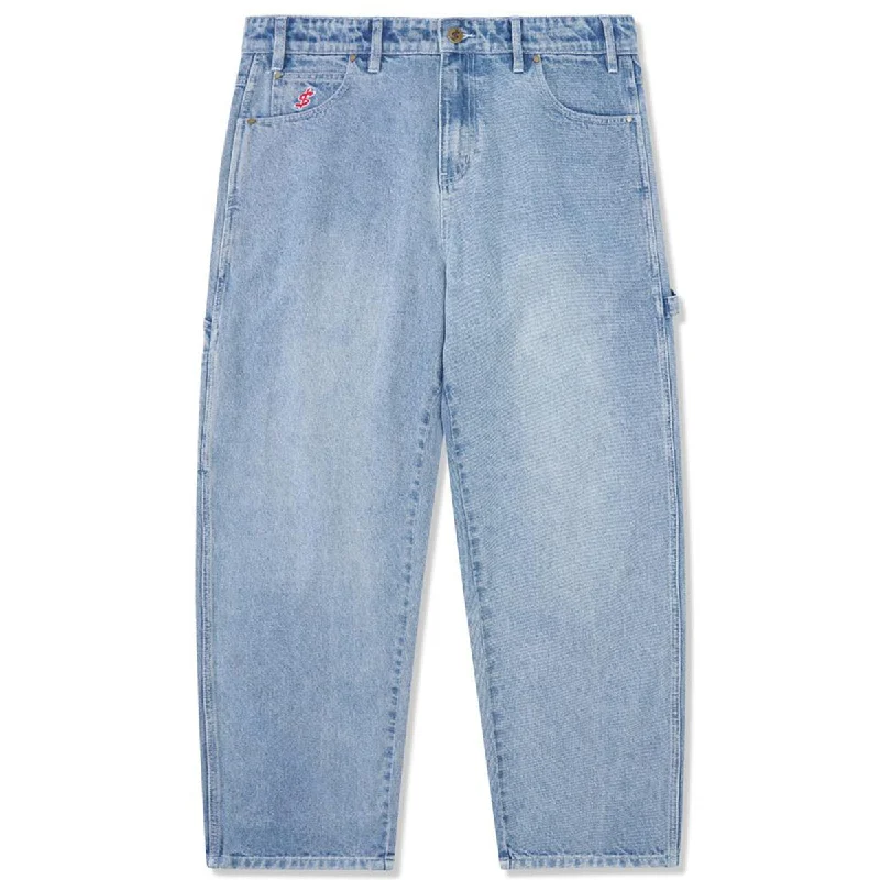 Year-End Clearance Cash Only - Blockout Denim Jeans Silver Indigo Wash