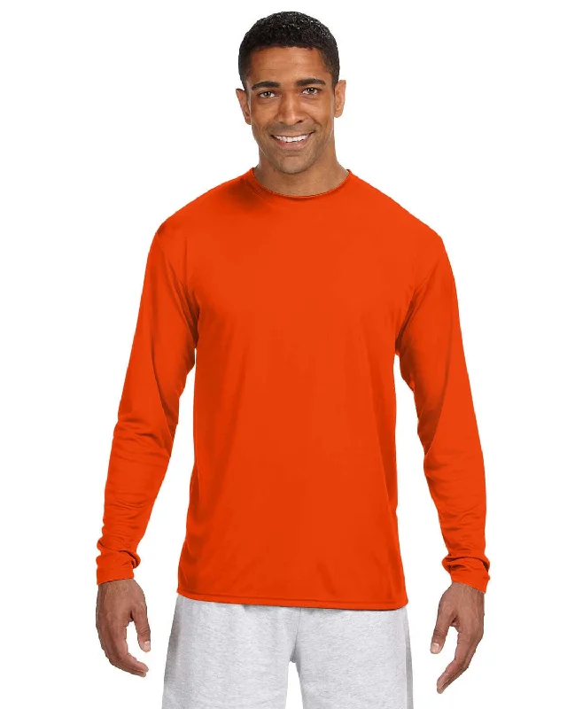 Best Seller A4 Men's Cooling Performance Long Sleeve T-Shirt | Athletic Orange
