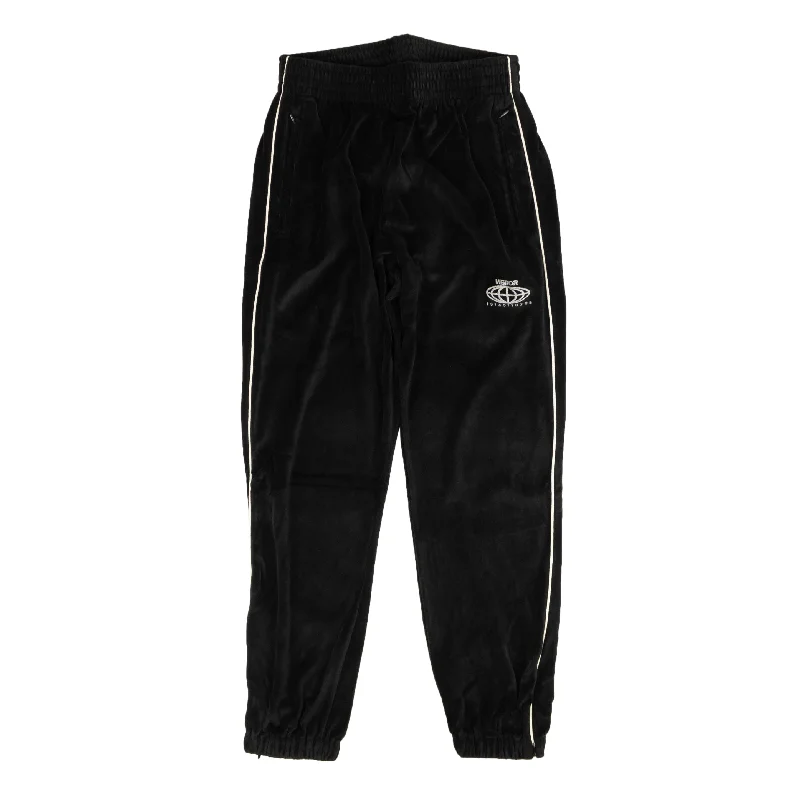 Weekend Savings Galore Black Velour Logo Sweatpants