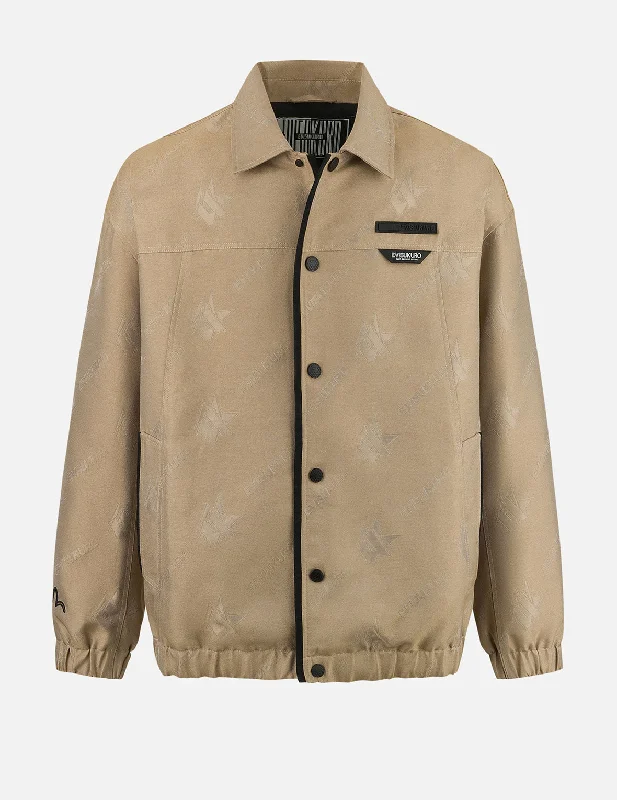 Can't Miss Monogram Logo Jacquard Oversized Coach Jacket