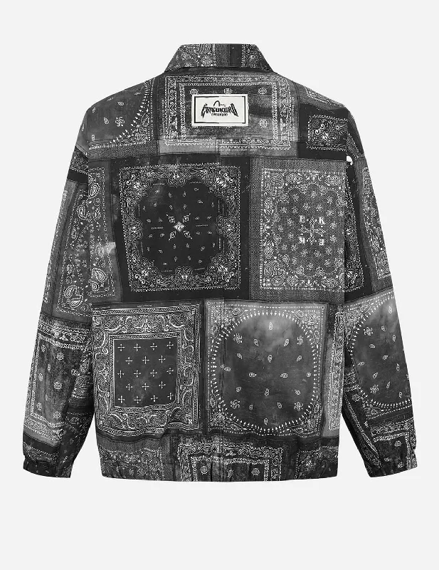 Weekend Offers That Dazzle Allover Paisley Print Oversized Coach Jacket