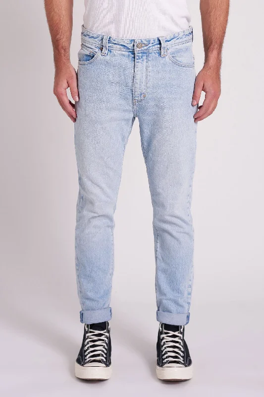 YEAR-End Sale Abrand Mens A Dropped Slim Hustler Eco Jean Light Vintage Blue