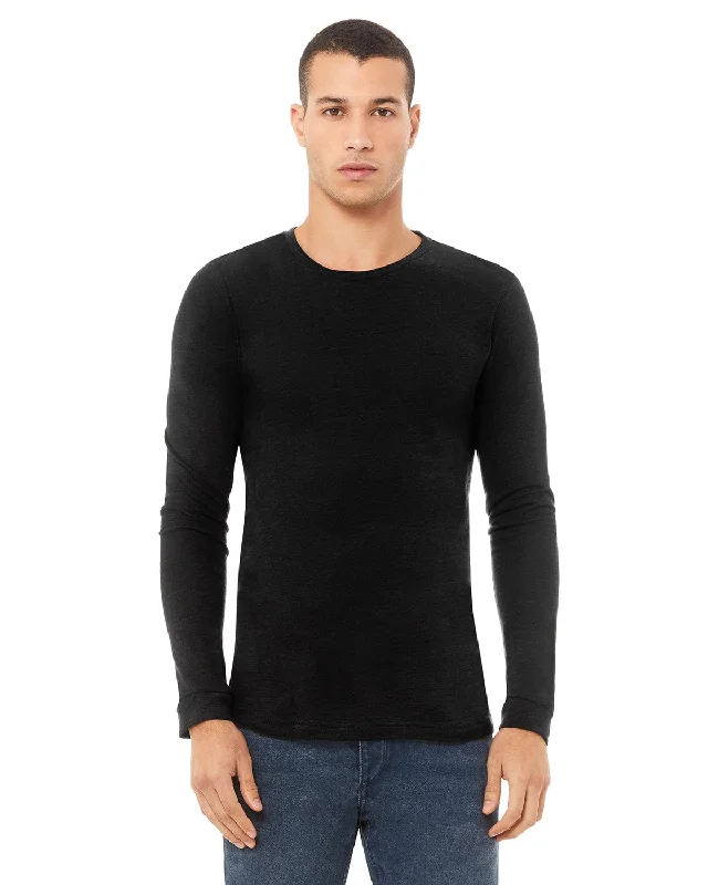 Weekend Discounts to Savor Bella+Canvas Long Sleeve Jersey T-Shirt | Solid Black Slub