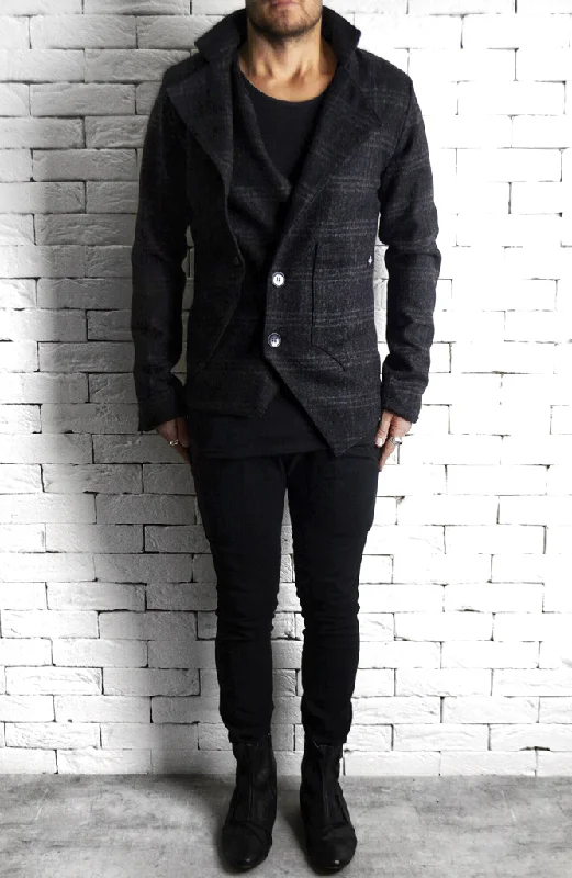Special Offer Two Way Blazer - Black/Grey Tweed