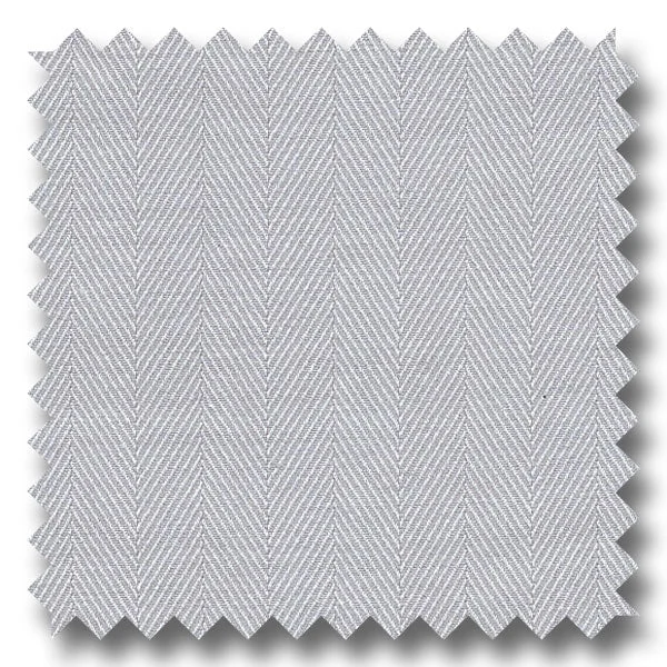 Special Price Light Gray 200 2Ply Herringbone Broadcloth - Custom Dress Shirt