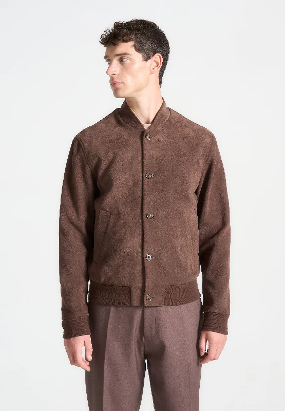 Weekend Specials to Savor Suede Bomber Jacket - Brown
