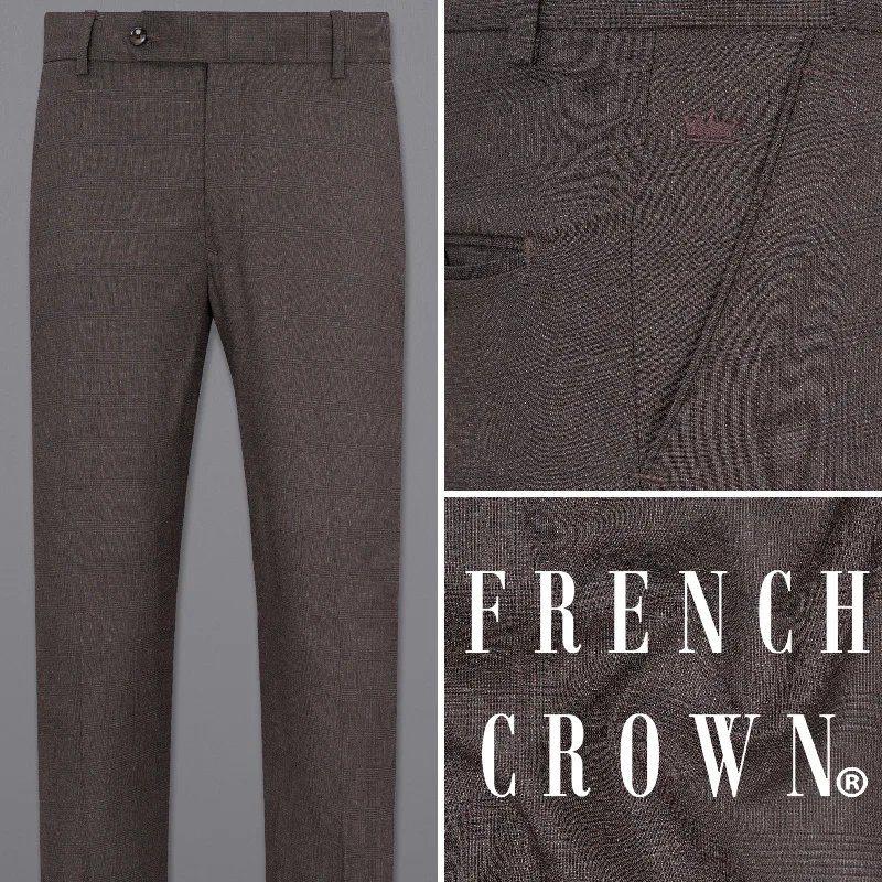 Weekend Bargains to Enjoy Tundora Brown Plaid Pant