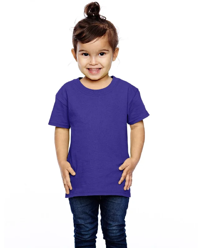 Overstock Clearance Fruit of the Loom Toddler 100% Heavy Cotton T-Shirt | Purple