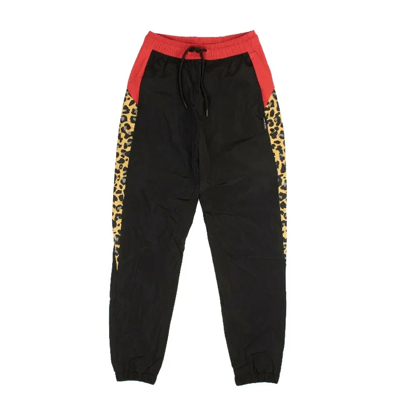 Don't Miss Out Marcelo Burlon Leopard Track Pants - Black& Red