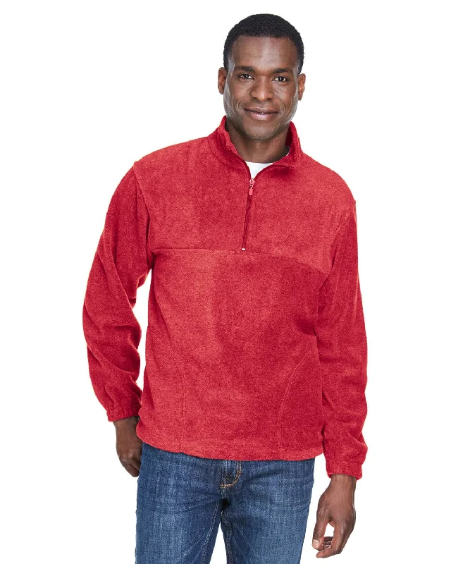 Weekend Discounts to Savor Harriton Quarter-Zip Fleece Pullover | Red