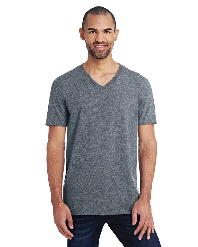 Great Bargain Anvil Fashion Fit V-Neck T-Shirt | Heather Graphite