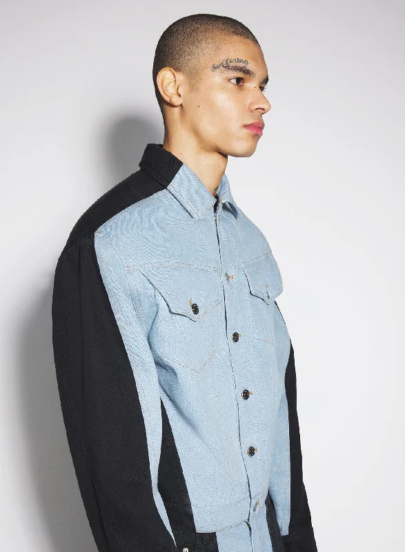 Mega Sale blue bi-color denim jacket