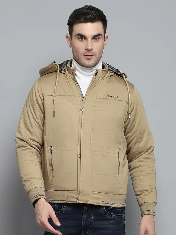 Major Deal Men Brown Solid Detachable Hood Full Sleeve Jacket
