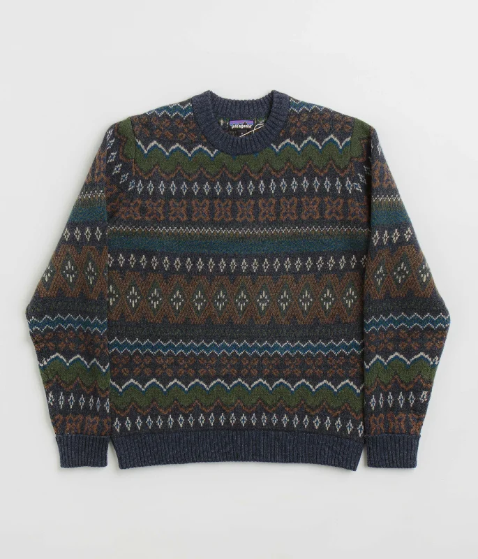 Markdown Sale Patagonia Recycled Wool Sweatshirt - Helmsman: Smolder Blue