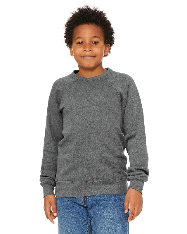 Act Now Bella+Canvas Youth Sponge Fleece Raglan Sweatshirt | Deep Heather