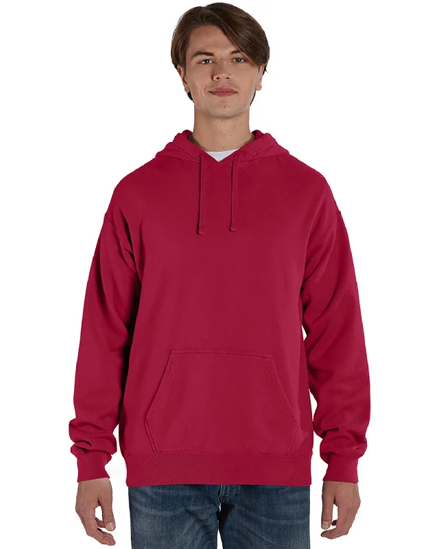 Deal Alert ComfortWash by Hanes Pullover Hooded Sweatshirt | Crimson Fall
