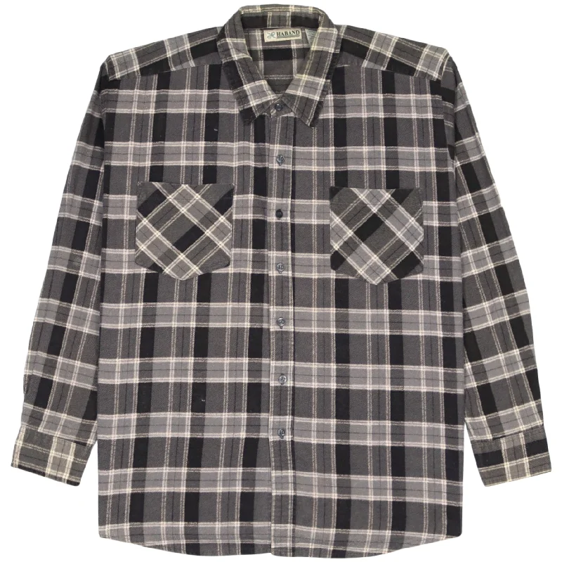 Grand Opening Sale Haband Checkered Flannel Shirt Green Navy