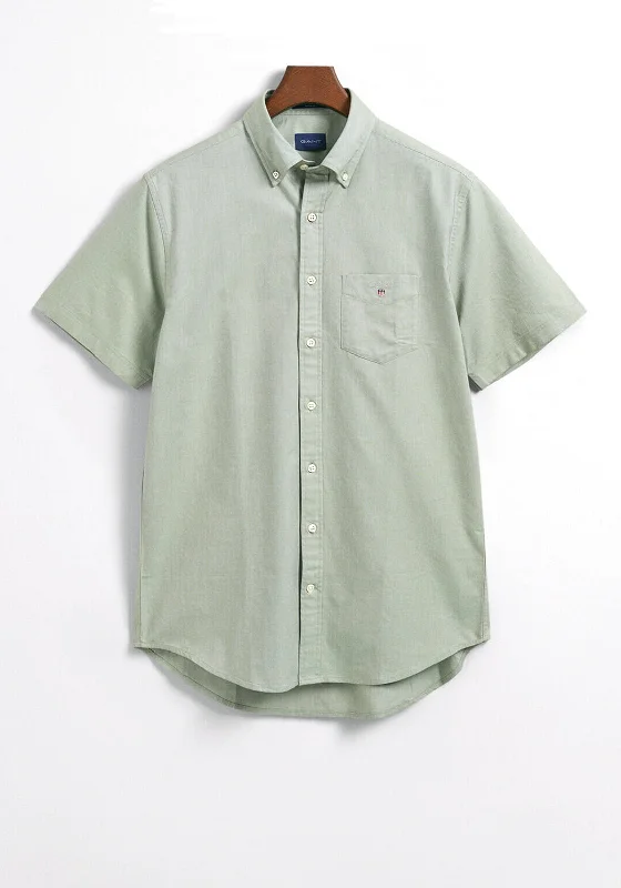 Time-Limited Offer Gant Oxford Short Sleeve Shirt, Kalamata Green