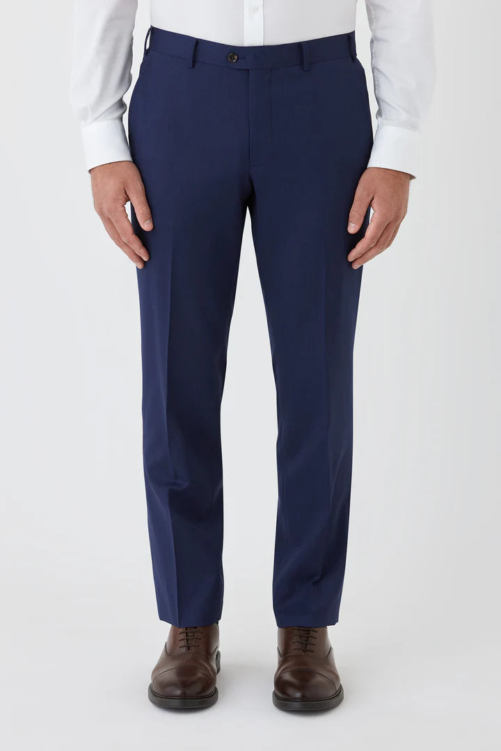 Top Pick Cambridge - Pure Wool Interceptor Suit Pant - Wool - Black | Bright Navy