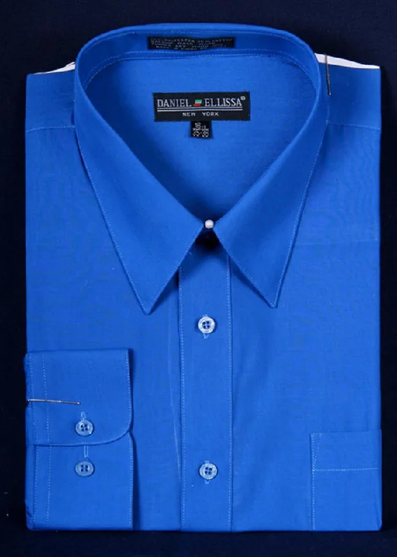 Shop and Save Men's Royal Blue Long Sleeve Dress Shirt