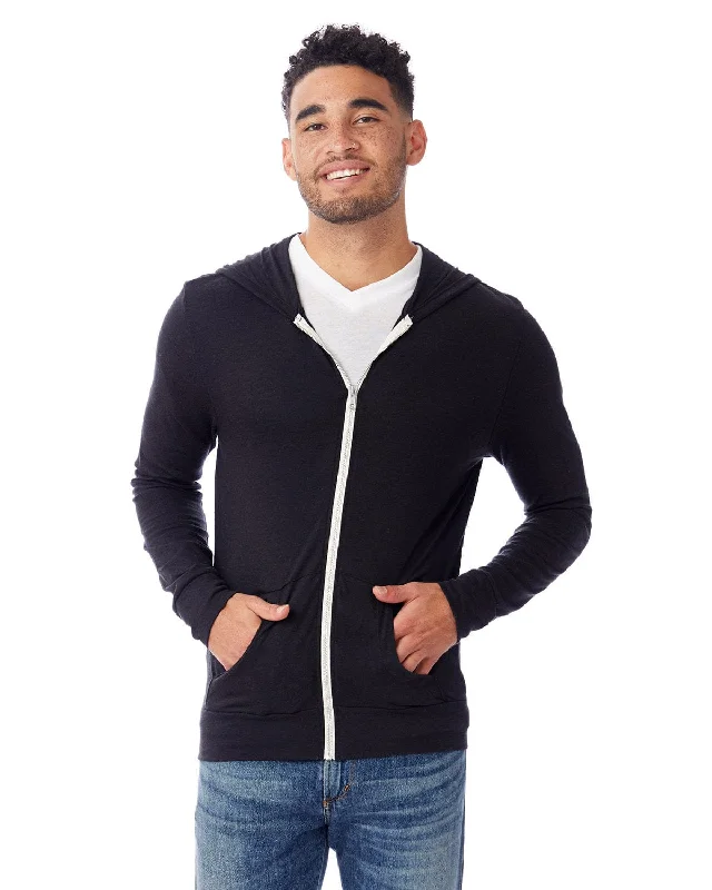 Warehouse Sale Alternative Unisex Eco-Jersey Zip Hoodie | Eco Tr Black