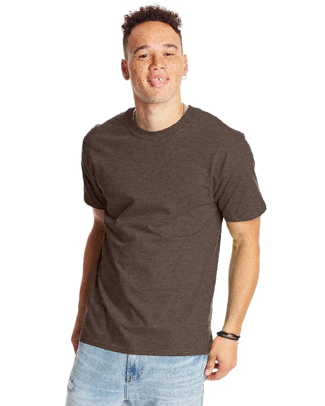 Early Access Hanes Beefy-T T-Shirt | Heather Brown