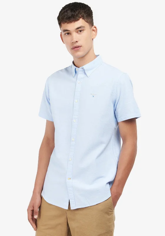 Overstock Sale Barbour Men’s Oxtown Short Sleeve Tailored Shirt, Sky